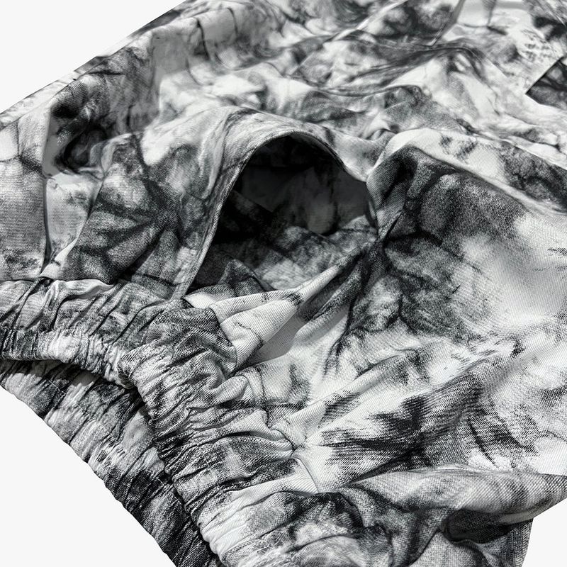 tiedye capri cargo shorts_white