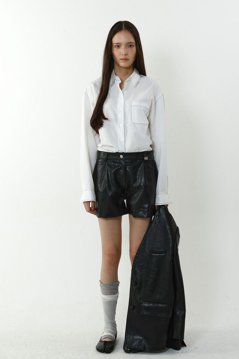 STITCH-CUT SHIRT_WHITE
