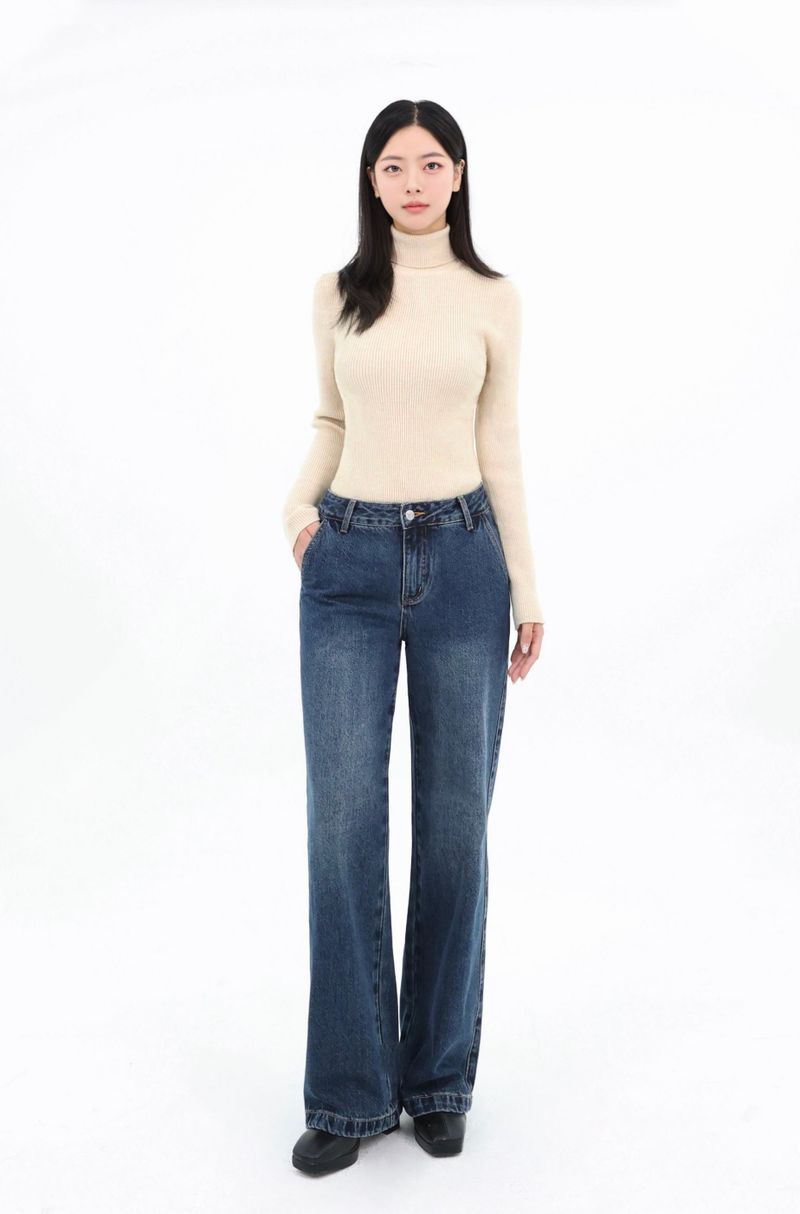 ur.fit（オールフィット）の「MID WAIST SLIM WIDE LEG DENIM code 26019（Pants）」