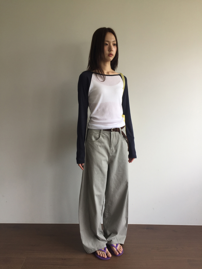 [SET]ミュート カーブドパンツ ＋ ベルト