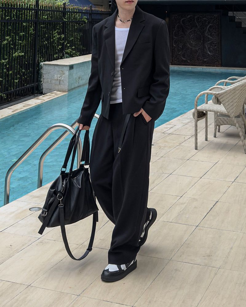 LUMI Oversized Crop Blazer
