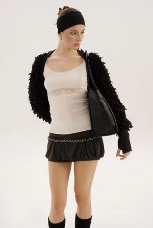Shaggy fur bolero