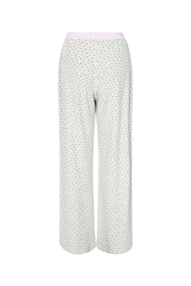 flower pants melange grey