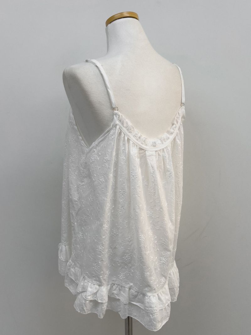 Jacquard Cotton Flare Bustier