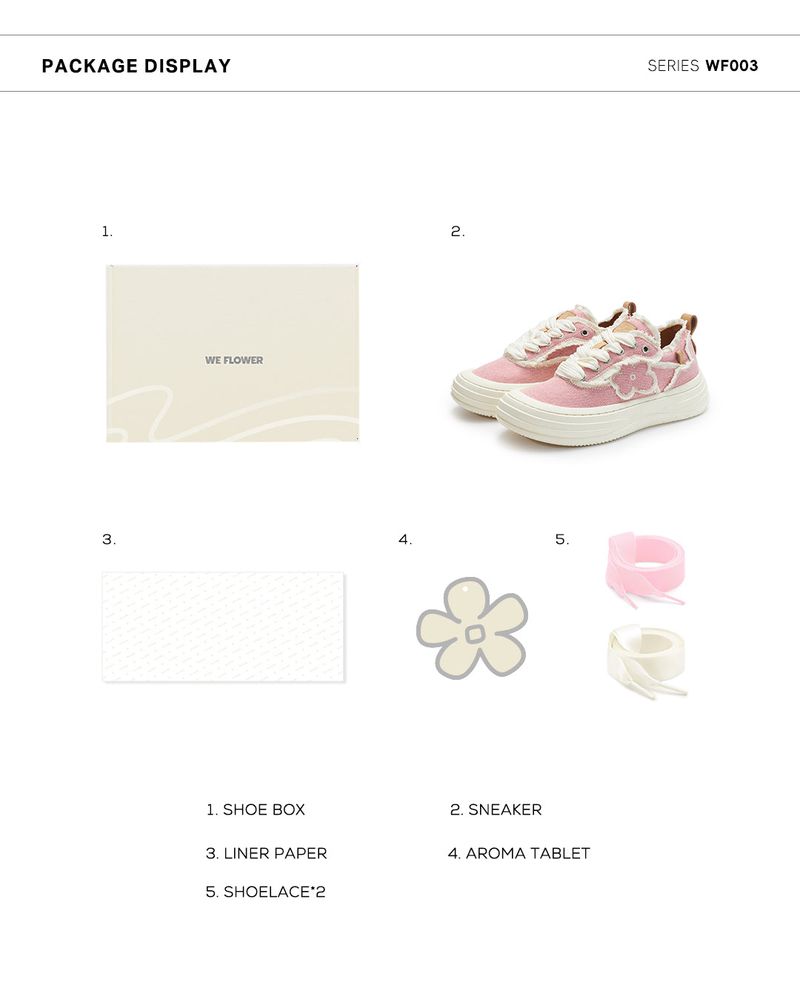 WE FLOWER Fashionable New Tassel Thick-Soled Wave Shoes - Coral Pink