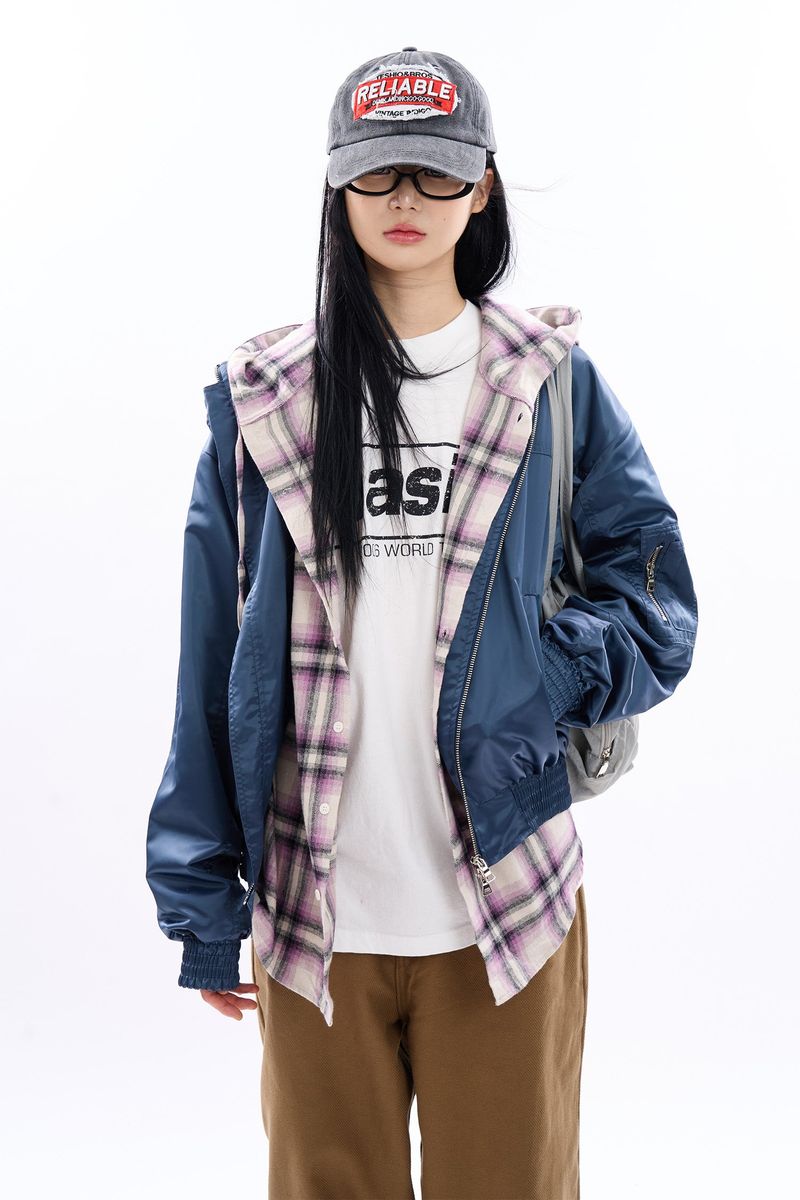 Bruno glossy hooded MA-1 jumper