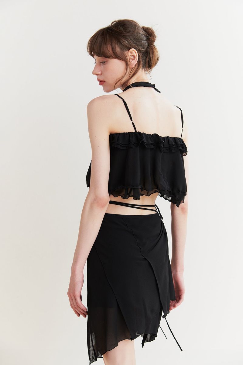 LILY SCARF TOP black