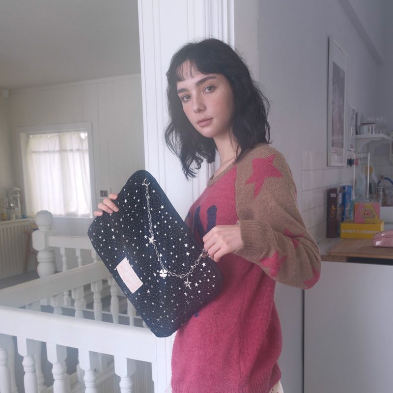 Star Chain Notebook Pouch_black