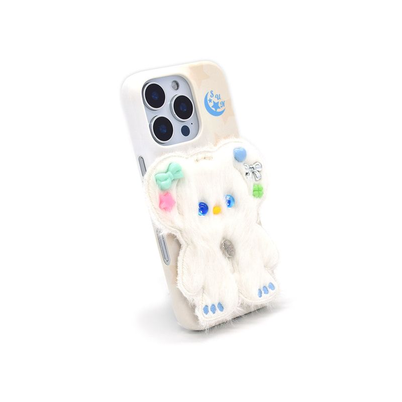 SUN CASE BEADS BEAR WHITE CREAM