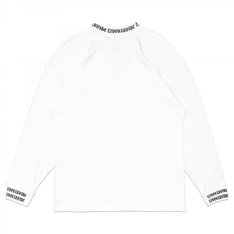 TZ RIB OVERSIZED LONG SLEEVE TEE - WHITE