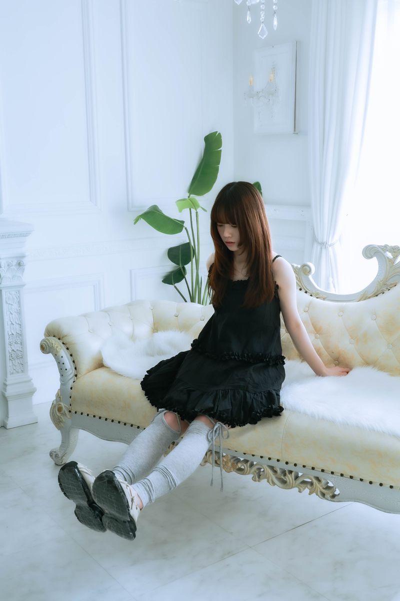 frill cami onepiece(black)