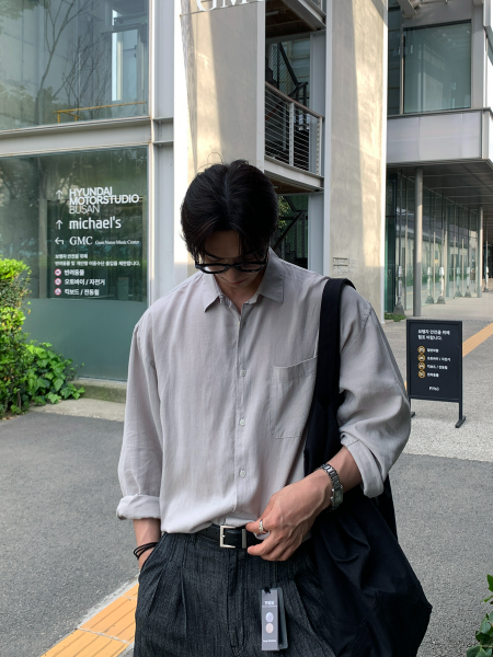 ハイパーエッセンシャルオーバーフィットリネンシャツ