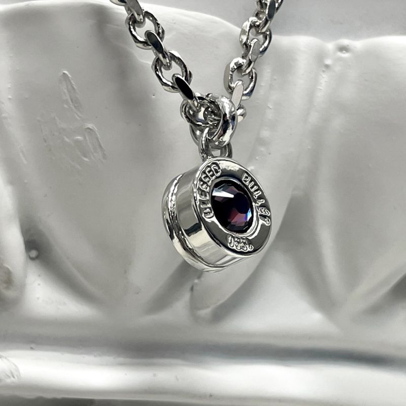Bullet Back Necklace_silver