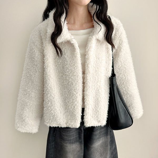 Cyan collar neck popgle short jacket