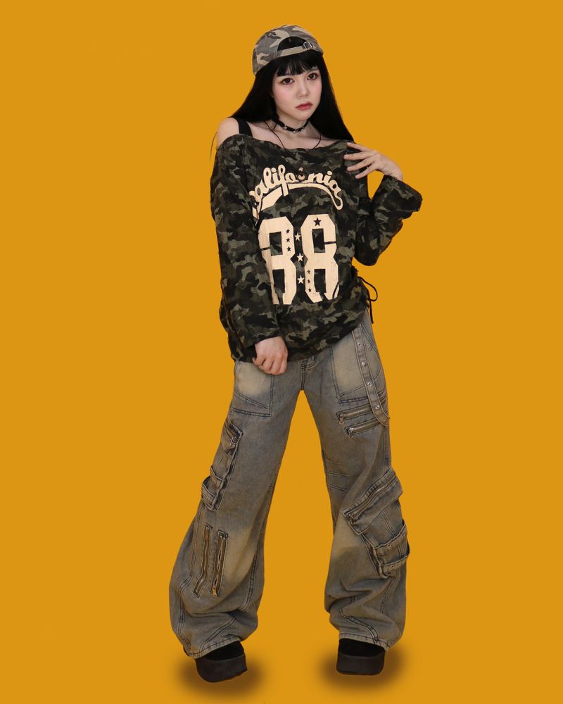 bucky stud denim pants