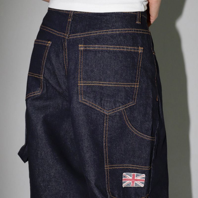 Opt Union Jack Carpenter Wide Uniform Denim Pants