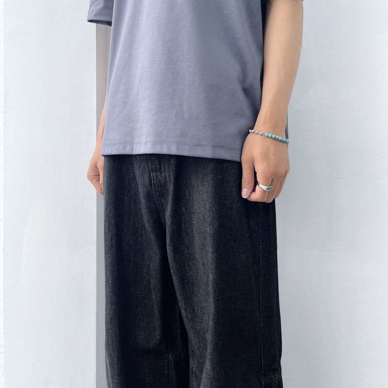 Ink Black Draped Trousers