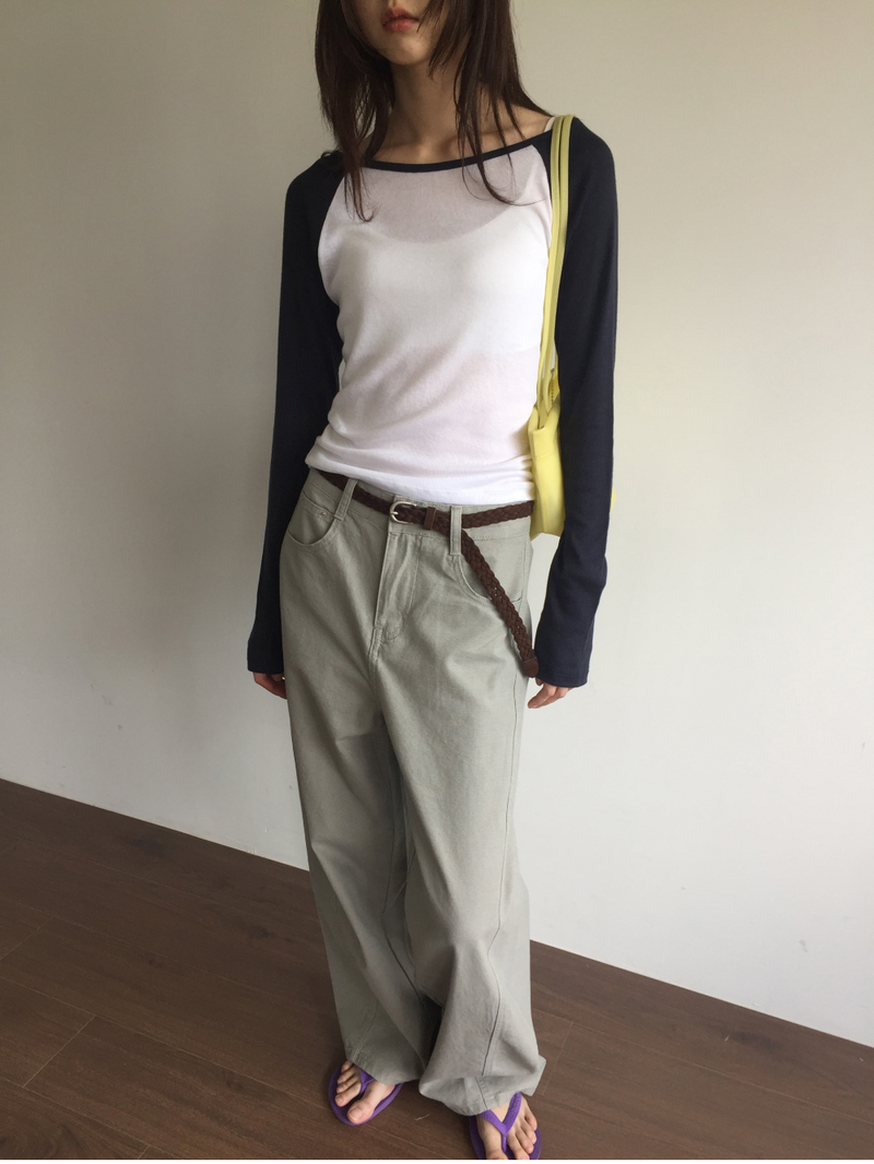 [SET]ミュート カーブドパンツ ＋ ベルト