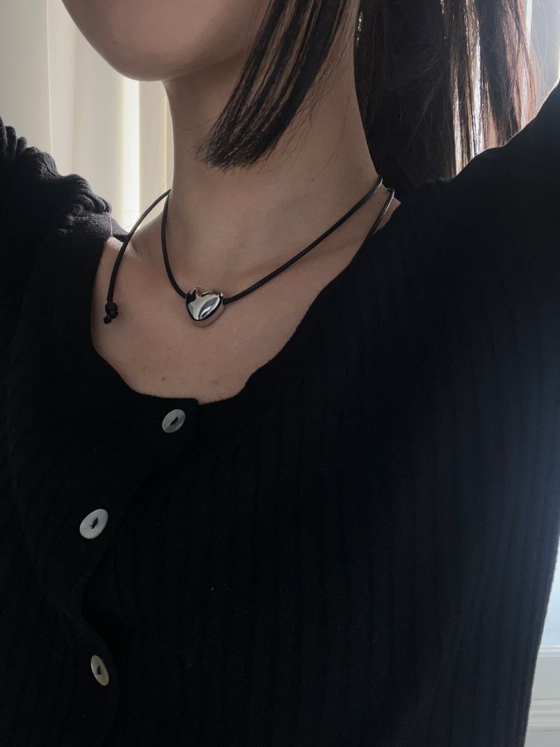 String heart necklace