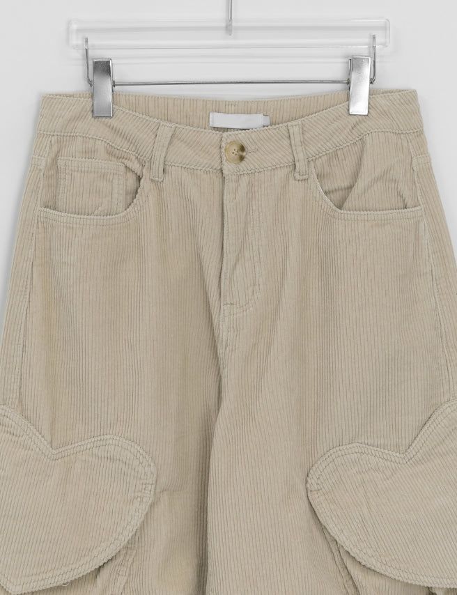 Comta Heart Cargo Corduroy Pants