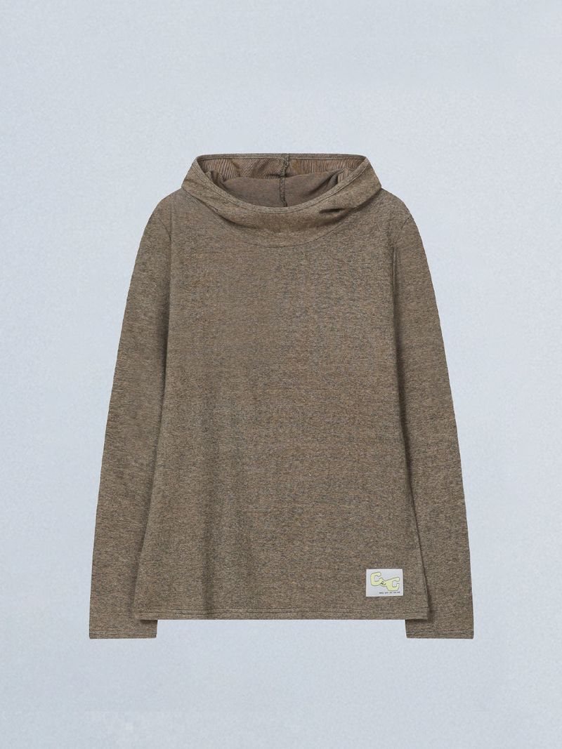 CEC LIGHTWEIGHT LABEL HOODIE (BROWN)