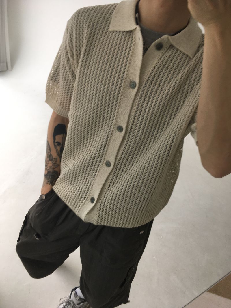 bagel punching cardigan(2colors)