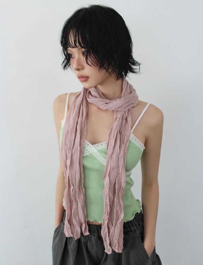 CRINKLE SKINNY SCARF