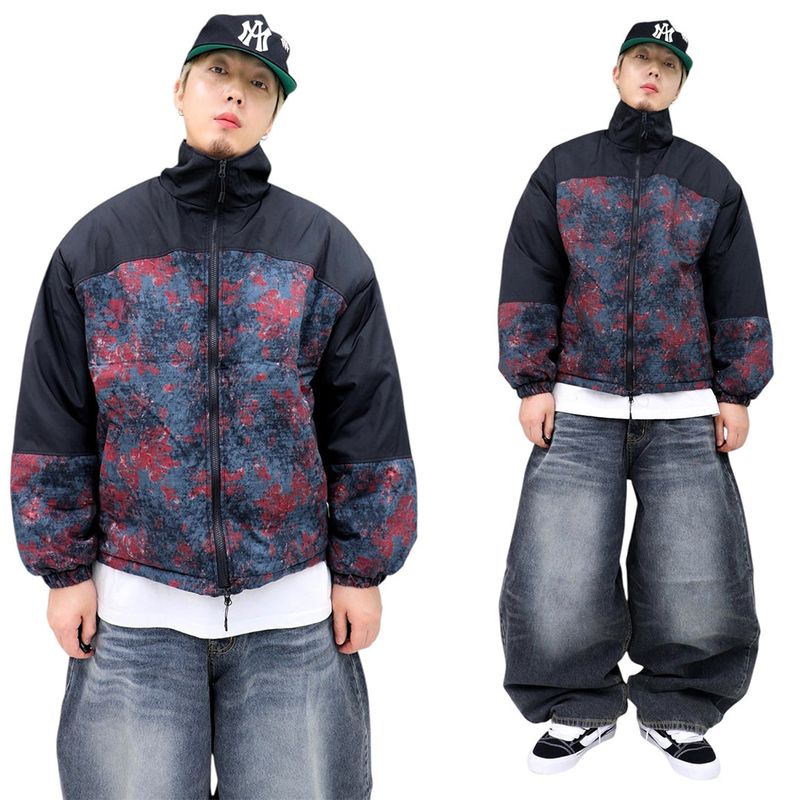 Oversized Floral Puffer Jacket (4oz)