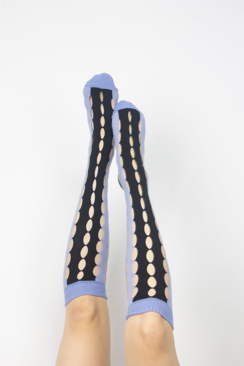 coloring hole knee socks (4 color)