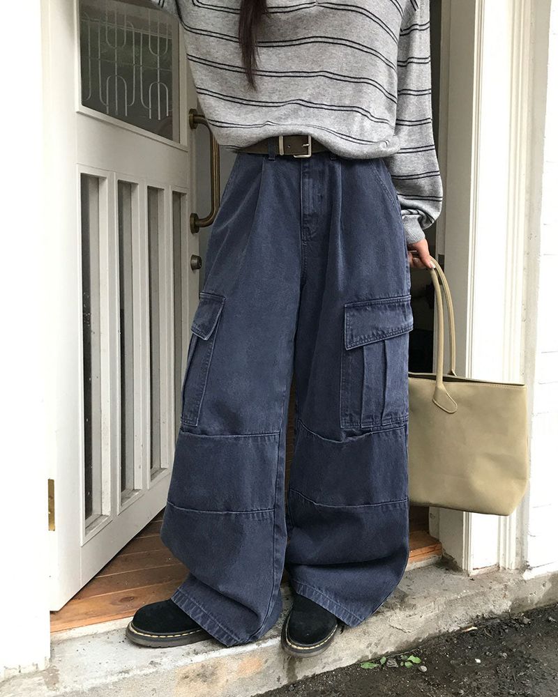 [ORIGINAL] Kinder Pigment Cargo Wide Pants