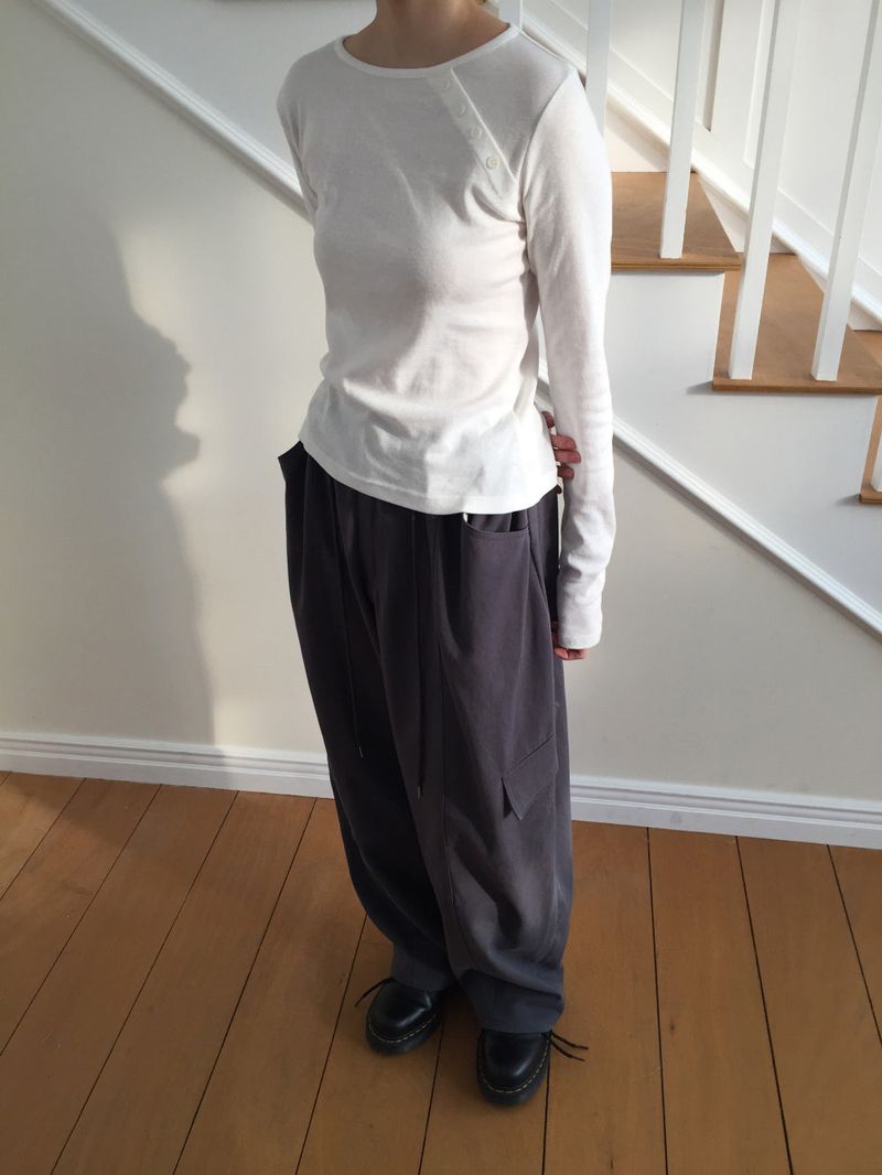 Mark Balloon Cotton Pants (2color)