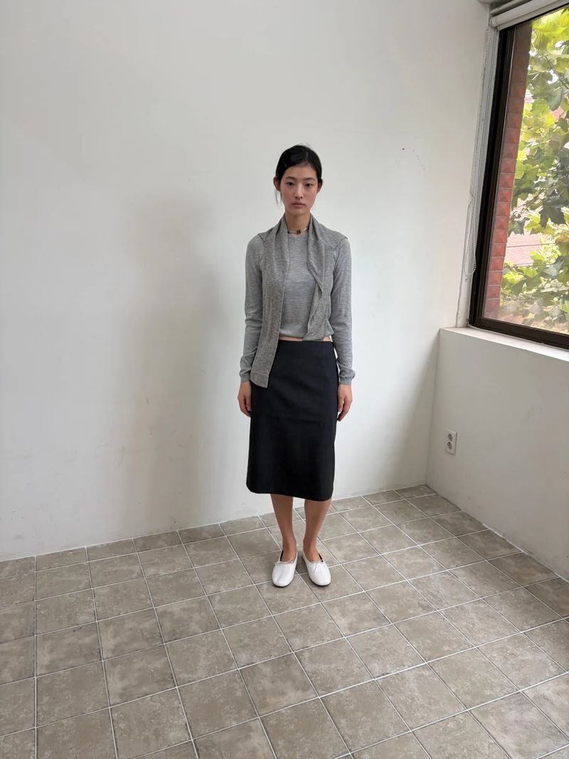 low rise midi skirt