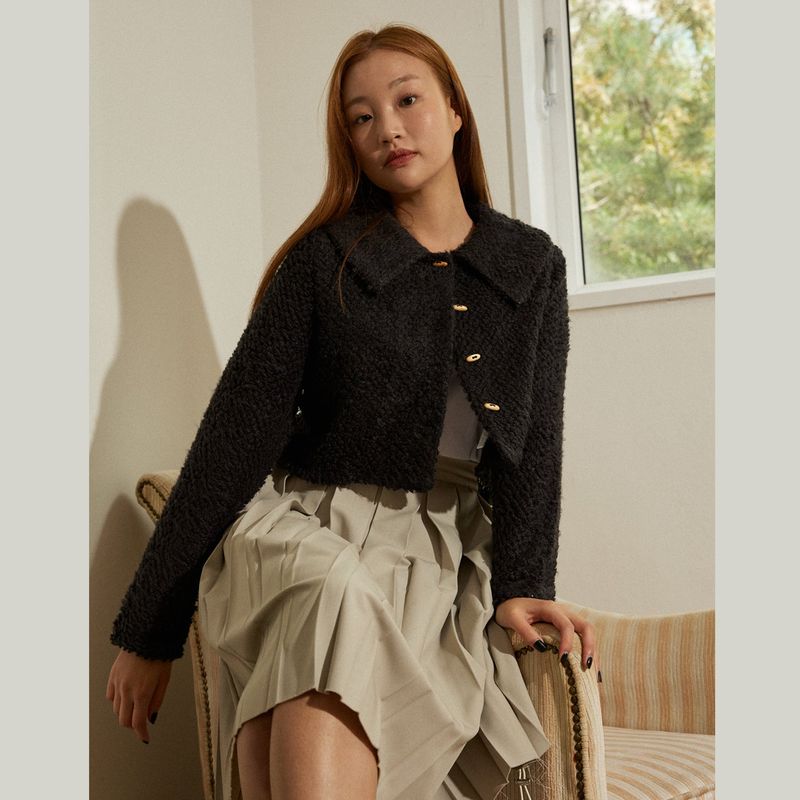 Azure short cardigan (black)