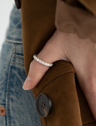 Moissanite Eternity Ring 3mm