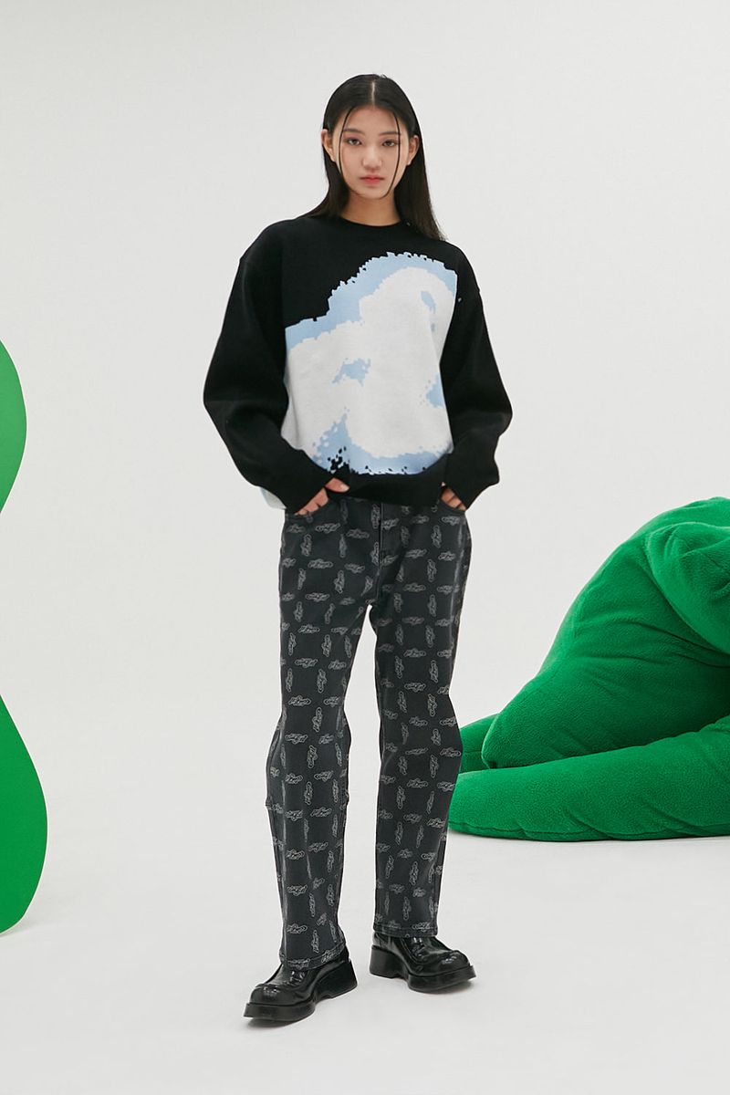 APIECEOFCAKE（ピースオブケイク）の「FLIP Jacquard Knit_Black（Tops）」