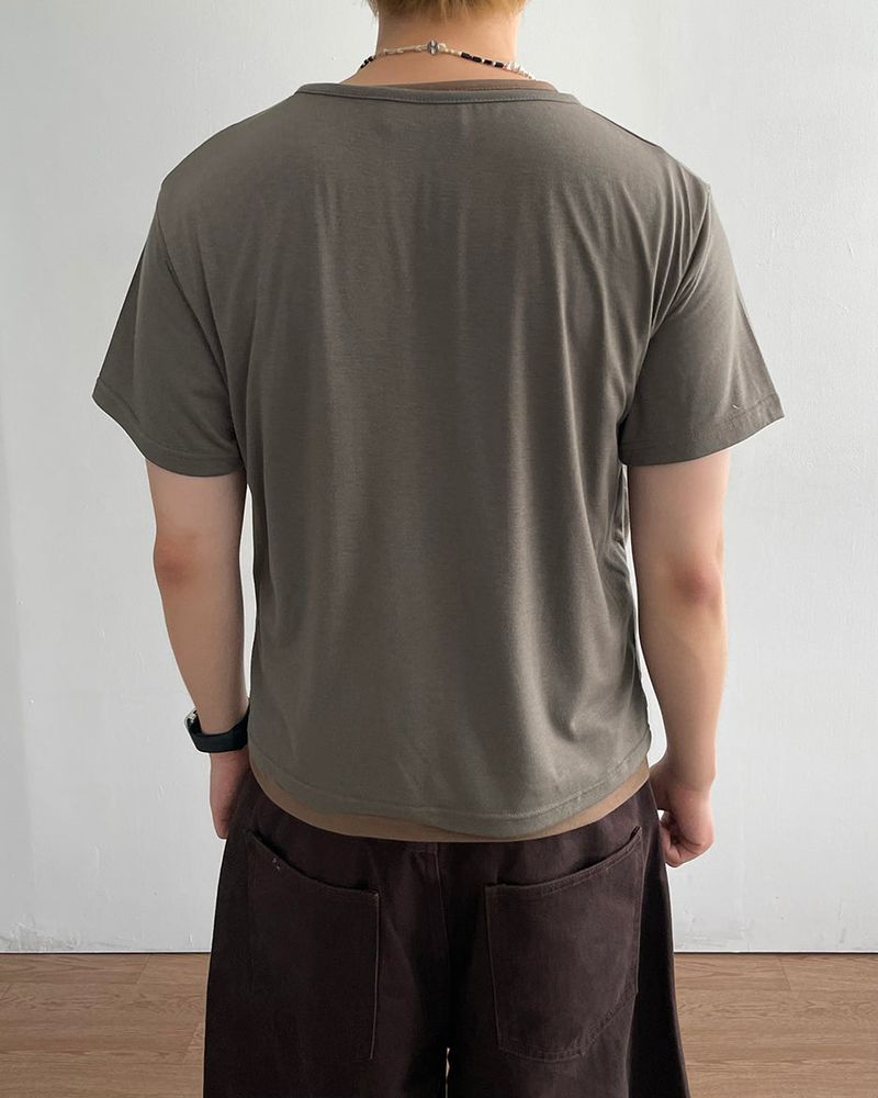 Clo Layered Buckle Short Sleeve T