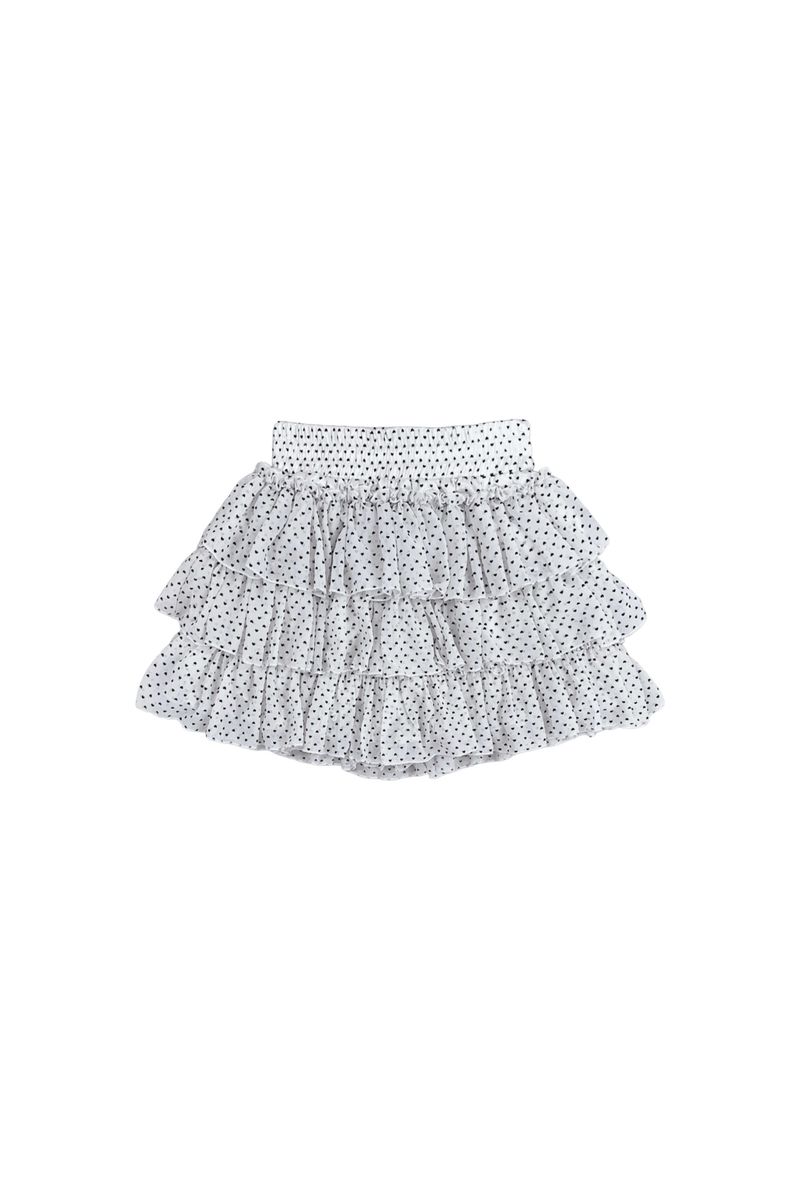 MINI HEART CANCAN SKIRT PANTS / WHITE