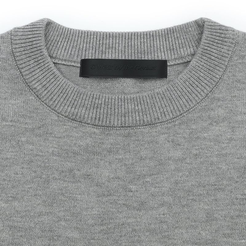 SOFT CREW NECK KNIT GRAY