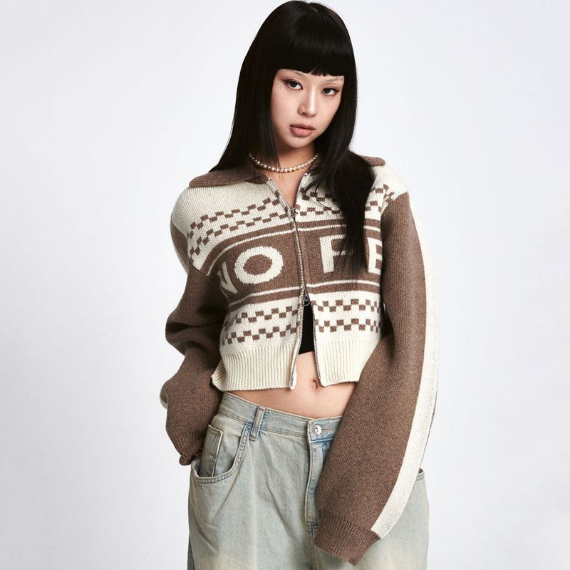 Wool NOPE Knit Zip-up [2 Color]