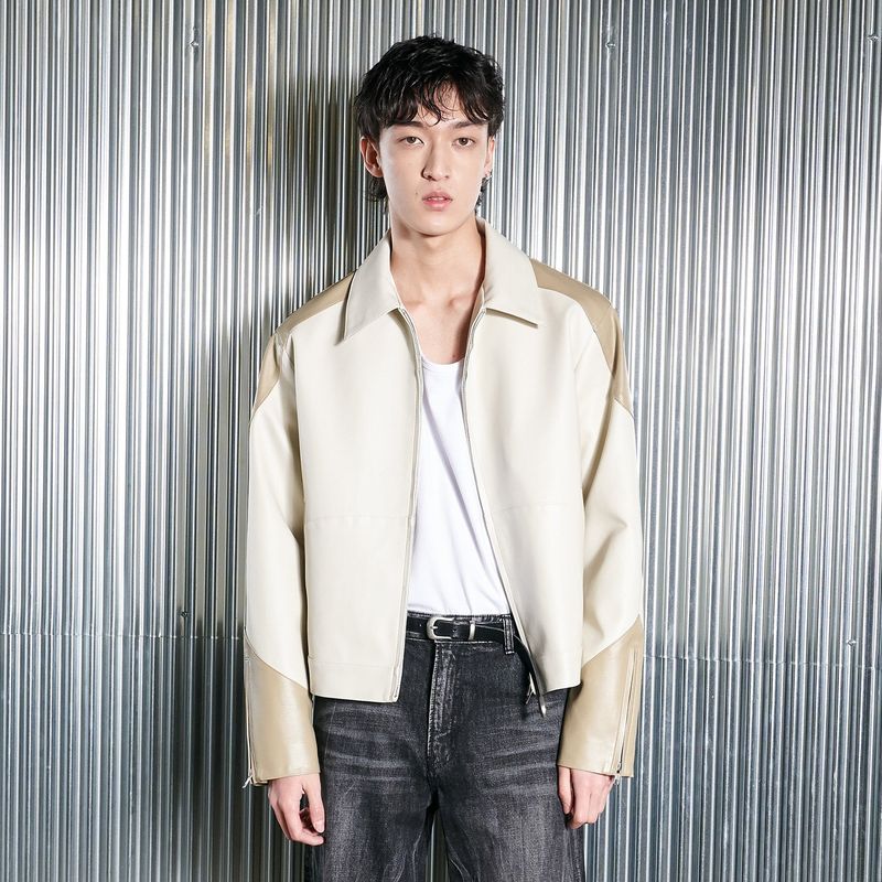 SPERONE(スペロネ)の「Racer Leather Blueson (Cream Beige)(Jackets/Outerwear)」