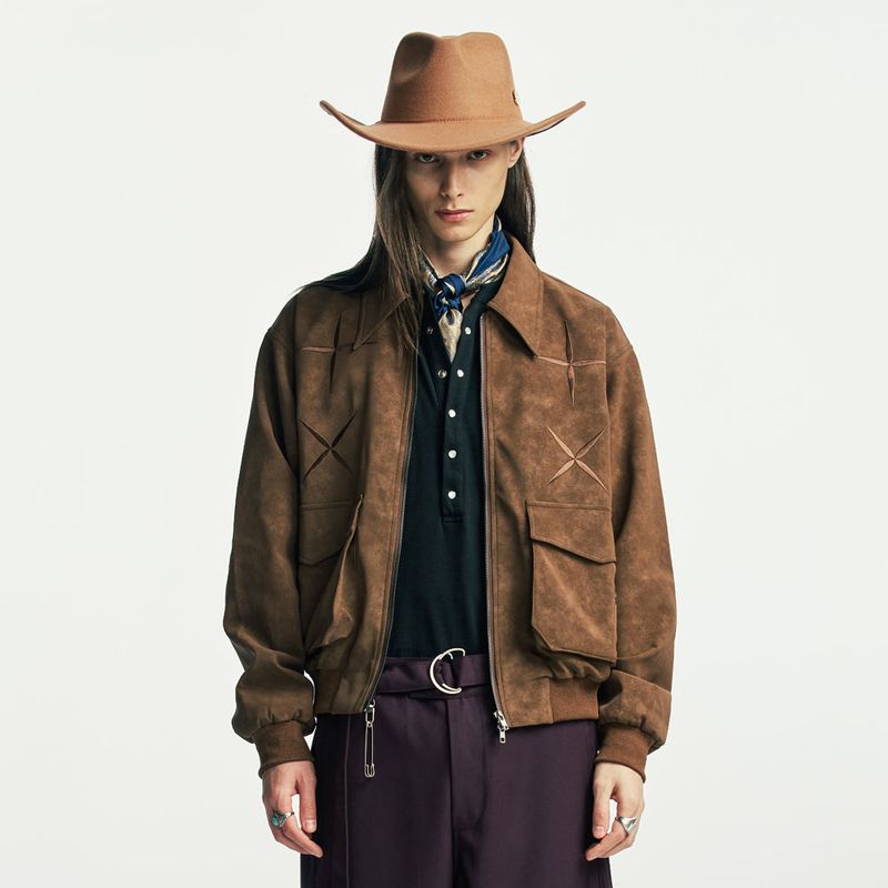 east star suede blouson brown