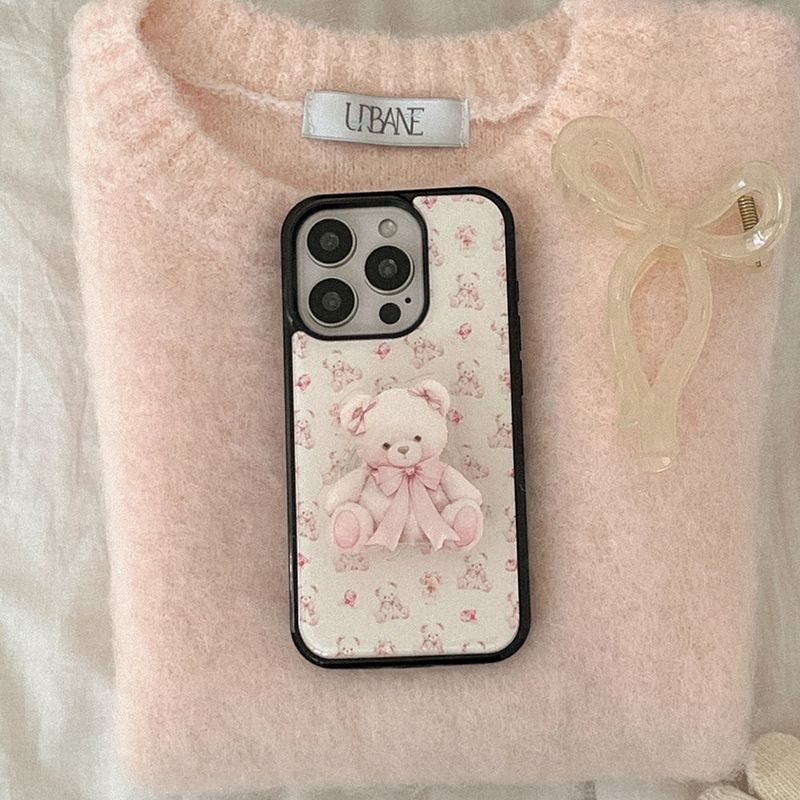 [Mademoment] pink bear acrylic smart tok