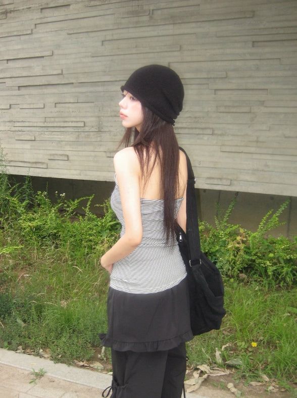 Bleuon Stripe Slim Halter Sleeveless