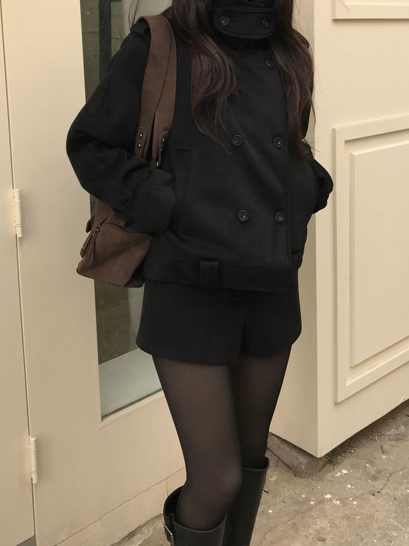 Mate High Neck Double Jacket (2 colors)