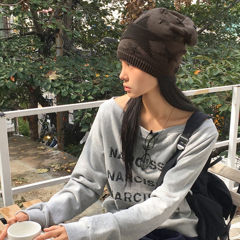 Corem star knit long beanie