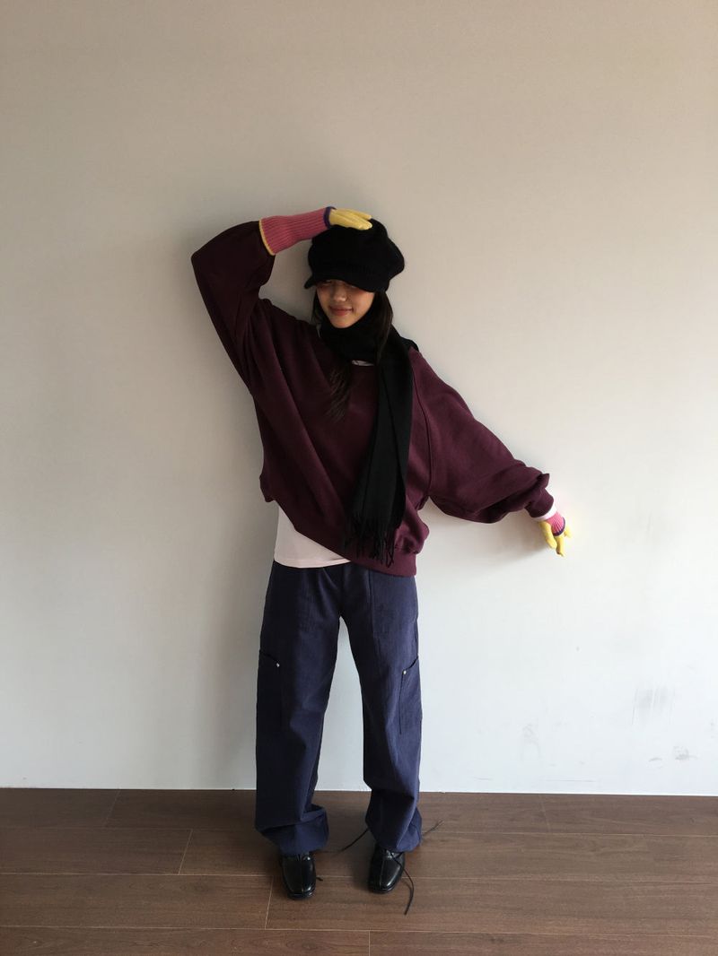 Mauve One-Shoulder Off Sweatshirt (2 Colors)