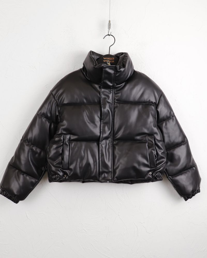 4color] マレムレザースナップクロップショートパディング