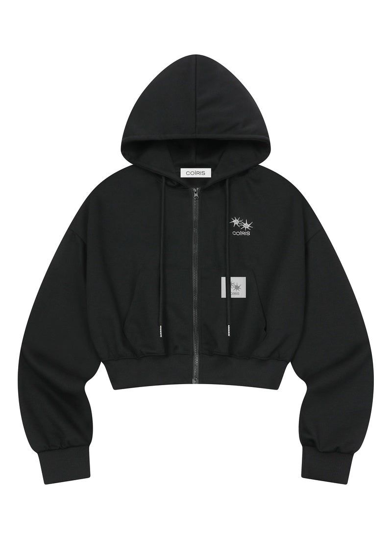 ASTO CROP HOOD ZIP-UP (2COLOR)