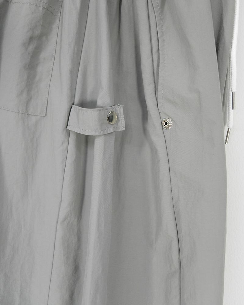 Side Snap Nylon Balloon Pants
