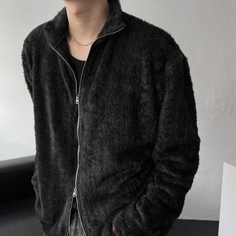 90's Lavin High Neck Soft Fur Zip-Up (2 colors)